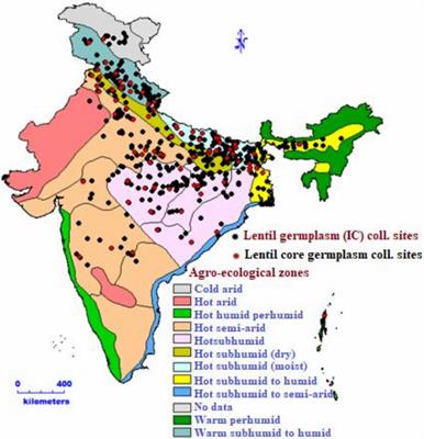 Agro-Morphological Characterization of Lentil Germplasm of Indian National Genebank and Development of a Core Set for Efficient Utilization in Lentil Improvement Programs